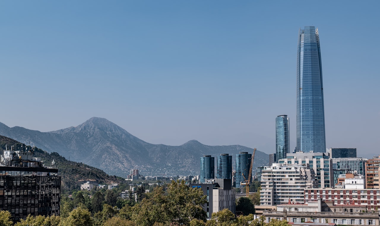 Santiago — a view of a city with mountains in the background
